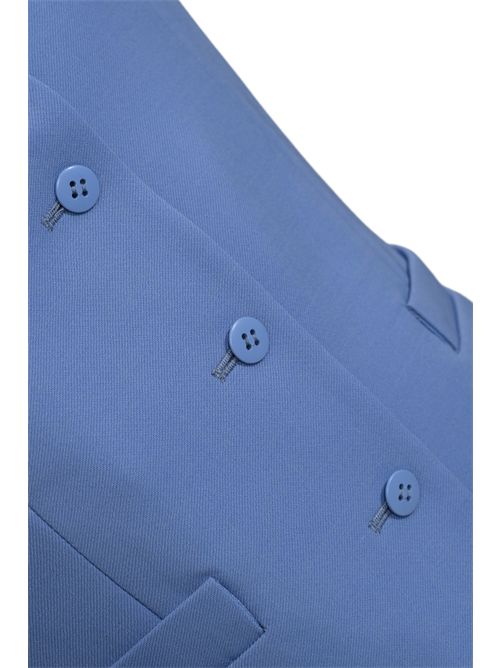 Gilet MSTMADIA in crepe di lana Azzurro MAX MARA STUDIO | 2616151011600011